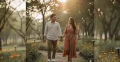 Coba prompt Gemini AI ini! Hasilnya realistic dan aesthetic untuk foto bersama pasangan. (Sumber: Poskota/Gemini AI Generated)