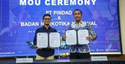 Penandatanganan kerja sama BNN dan PT Pindad di kantor PT Pindad, Bandung, Jawa Barat, Kamis, 20 November 2025. (Sumber: Dok. Istimewa)