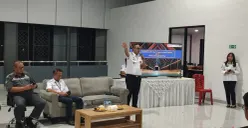 Kemenhub dan PT. KAI saat sosialisasi uji coba gedung baru di Stasiun KRL Rangkasbitung, Lebak. (Sumber: Poskota/Samsul Fatoni)