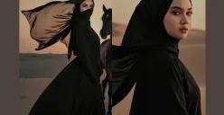 Edit Foto Arabian Look di Gurun Pasir Pakai Gemini AI (Sumber: TikTok/@hai.ini.ejaa)