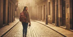 Ilustrasi foto buatan Gemini AI dengan tema traveling. (Sumber: Poskota/Gemini AI)