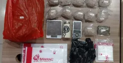 Barang bukti narkoba jenis ganja hasil dari pengungkapan kawasan Cengkareng, Jakarta Barat, pada Sabtu, 25 Oktober 2025 dini hari. (Sumber: Dok Polda Metro Jaya)