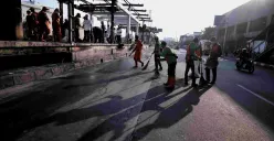 Gubernur DKI Jakarta Pramono Anung mengganti nama halte Transjakarta Senen Sentral menjadi Jaga Jakarta setelah diperbaiki. (Sumber: jakarta.go.id)