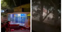 Tangkapan layar penembakan gas air mata di sekitar kampus Universitas Islam Bandung (Unisba) dan Universitas Pasundan (Unpas), pada Senin malam, 1 September 2025. (Sumber: X/@Risumtaz)