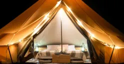 Ilustrasi rekomendasi tempat glamping di Bogor. (Sumber: Freepik/frimufilms)