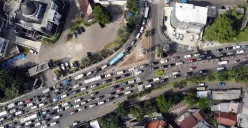Kepadatan lalu lintas di Simpang Gadog pada libur panjang Maulid Nabi, Jumat 5 September 2025. (Sumber: Istimewa)