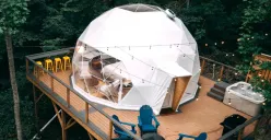 Ilustrasi glamping di Bogor. (Sumber: AirBNB)
