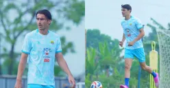 Potret pemain baru Persib, Andrew Jung (kiri) dan Federico Barba (kanan) yang bertekad bawa Maung Bandung raih kemenangan. (Sumber: Persib)