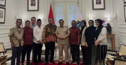 PW IKA PMII Jakarta bersama Gubernur Jakarta Pramono Anung di Balai Kota Jakarta, Gambir, Jakarta Pusat, Selasa, 9 September 2025. (Sumber: Dok. Kominfotik Jakarta)