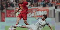 Potret pemain Persija Jakarta saat bertanding di kompetisi Super League 2025/2026. (Sumber: Instagram/@persija)