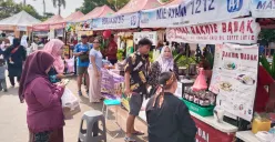 Bazar UMKM dalam peringatan HUT ke-392 Karawang, Minggu, 14 September 2025. (Sumber: Poskota/Heri Effendi)