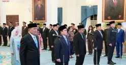 Daftar pejabat yang resmi dilantik hari ini oleh Prabowo Subianto (Sumber: Youtube: Sekretariat Presiden)