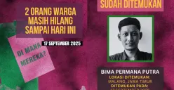 Ditemukan di Malang! Kabar terbaru soal Bima Permana Putra, satu dari tiga orang yang dilaporkan KontraS hilang pasca demonstrasi ricuh Jakarta akhir Agustus 2025. (Sumber: X/@KontraS)