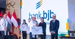 Pelepasan 1.300 peserta magang di Jepang di Balai Besar Pelatihan Vokasi dan Produktivitas (BBPVP) Bandung. (Sumber: Dok. bank bjb)