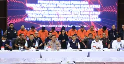 Konferensi pers Direktorat Tindak Pidana Ekonomi dan Khusus Bareskrim Polri terkait kasus pembobolan rekening dormant atau tidak aktif BNI di Mabes Polri, Jakarta Selatan, Kamis, 25 September 2025. (Sumber: Poskota/Ali Mansur)