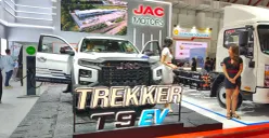 JAC Motors Indonesia membawa Trekker T9 EV di GIICOMVEC 2026 (Sumber: Poskota/ Erwan Hartawan)