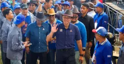 Ketua Umum Partai Demokrat, AHY menghadiri Lomba Karapan Sapi Piala AHY di Stadion Karapan Sapi Bangkalan, Jawa Timur, Minggu, 2 Agustus 2026. (Sumber: Dok. Istimewa)
