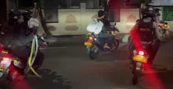Tim patroli gabungan membubarkan aksi tawuran di Jalan Cipinang Muara, Jatinegara, Jakarta Timur, Minggu, 2 Agustus 2026, sekitar pukul 03.45 WIB. (Sumber: Dok. Polda Metro Jaya)