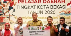 Kolaborasi Pemkot dan Kejari Kota Bekasi mendukung Peparpeda Kota Bekasi 2026 di GOR Bang Yan, kawasan Stadion Patriot Candrabhaga, Senin, 3 Agustus 2026. (Sumber: Dok. Istimewa)