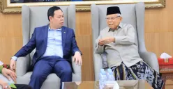 Ketua DPD RI, Sultan Baktiar Najamudin bersilaturahmi dengan Wakil Presiden RI ke-13, KH Ma’ruf Amin di Kota Depok, Senin, 10 Agustus 2026. (Sumber: Dok. Istimewa)