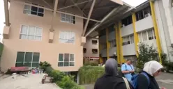 Gedung sekolah swasta di Pondok Pinang, Jakarta Selatan, Kebayoran Lama yang sebelumnya ditemukan ratusan senjata. (Sumber: Pos Kota/ Ali Mansur)