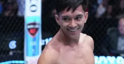 Bilal Hasan merayakan kemenangan TKO atas Mridul Saikia dalam 45 detik di Dana White’s Contender Series Season 10 Week 1. (Sumber: Instagram)