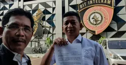 Tim hukum Dewan Etik Partai Golkar menyampaikan Dumas ke Polda Metro Jaya terkait rencana aksi Forum Mahasiswa Sumsel Jakarta di kantor DPP Partai Golkar. (Sumber: Istimewa)