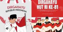 Ilustrasi - Poster HUT ke-81 RI yang cocok dibagikan ke Instagram. (Sumber: Canva)