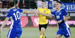 Bandung meraih kemenangan 3-0 atas Sabah FC dalam laga uji coba pramusim Dewata Challenge Series 2026 di Stadion Kapten I Wayan Dipta, Gianyar. (Sumber: Instagram/@persib)