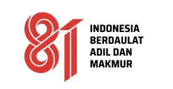 Logo resmi HUT ke-81 Kemerdekaan Republik Indonesia 2026 dengan tema “Indonesia Berdaulat, Adil, dan Makmur. (Sumber: logohutri.istanapresiden.go.id)