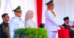 Wali Kota Tangsel, Benyamin Davnie memimpin upacara HUT ke-81 RI di Lapangan Batalyon Kavaleri 9/Satya Dharma Kala (Yonkav 9/SDK), Senin, 17 Agustus 2026. (Sumber: Dok. Istimewa)