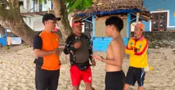 Tim SAR Gabungan saat melakukan proses pencarian korban terseret arus ombak di pantai Carita, Pandeglang. (Sumber: Basarnas Banten)