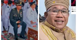 Camat Mawasangka, Kabupaten Buton Tengah (Buteng), Sulawesi Tenggara (Sultra), Imaduddin, viral usai penggunaan karpet bermotif masjid dalam pelaksanaan upacara HUT ke-81 RI. (Sumber: Instagram/@infobuton_)