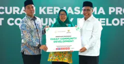 Potret BAZNAS dan Kementerian Kependudukan dan Pembangunan Keluarga/BKKBN saat meluncurkan program Zakat Community Development (ZCD). (Sumber: Istimewa)