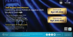 Paket pemesanan jersey Persib Bandung musim 2026-2027 untuk nasabah bank bjb. (Sumber: Dok. bank bjb)