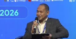 Sekretaris Daerah (Sekda) Kabupaten Karawang, Asep Aang Rahmatullah saat berbicara di Forum Jakarta Smart City, Kamis, 20 Agustus 2026. (Sumber: Istimewa)