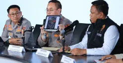 Bareskrim Polri memberikan keterangan pers penanganan dugaan praktik pembukaan lahan dengan cara dibakar menjadi salah sebuah pemicu karhutla. (Sumber: Dok. Polri)