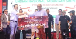 Malam Puncak Penarikan Undian Nasional Tabungan Simpeda Periode XXXVII di Bengkulu. (Sumber: Dok. Istimewa)
