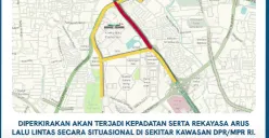 Gambar info lalu lintas pagi ini. (Sumber: Instagram/@tmcpoldametro)