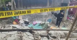 Tim Puslabfor Bareskrim Polri melakukan olah TKP pada kejadian ledakan di rumah nelayan di kampung Cisarua, Desa Citeureup, Kecamatan Panimbang, Kabupaten Pandeglang, Banten. (Sumber: Dok. Istimewa)