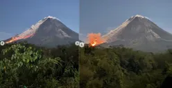 Aktivitas Gunung Merapi dan potensi awan panas guguran menjadi perhatian warga di kawasan lereng Merapi. Masyarakat diimbau mengikuti informasi resmi dan menjauhi kawasan bahaya. (Sumber: Instagram/@badan.geologi)