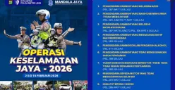 Operasi Keselamatan Jaya 2026 resmi dimulai hari ini, 2-15 Februari oleh Polda Metro Jaya, ini 9 pelanggaran utama dan titik lokasi razia di Jakarta. (Sumber: Instagram/@tmcpoldametro)