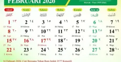 Kalender Hijriah Februari 2026 (Sumber: Dok/Kemenag RI)