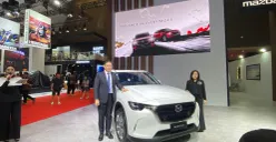Mazda hadir di IIMS 2026 dengan menghadirkan pembaruan pada model The New Mazda CX-60 Sport. (Sumber: Poskota/Herdyan Anugrah Triguna)