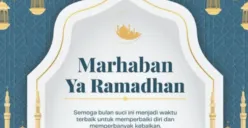 Ilustrasi - Download poster Marhaban Ya Ramadhan 2026 untuk pawai obor. (Sumber: Canva)