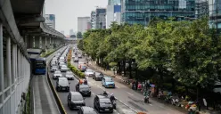 Rekayasa lalu lintas dan rute alternatif CFD Rasuna Said. (Sumber: Poskota/Bilal Nugraha Ginanjar)