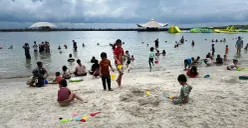 Situasi Pantai Ancol, Jakarta Utara, Jumat, 2 Januari 2025. (Sumber: Poskota/M Tegar Jihad)