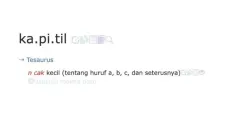 Apa arti kata 'kapitil' yang sedang tren? kata baru yang resmi masuk KBBI, simak pengertian dan lawan katanya. (Sumber: KBBI VI Daring)