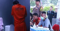 Warga binaan Rutan Kelas I Tangerang saat melaksanakan tes urine. (Sumber: Poskota/Veronica)