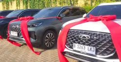 Seremoni penyerahan 5000 ribu unit TIGGO Series CSH ke konsumen Indonesia (Sumber: Poskota/Erwan Hartawan)
